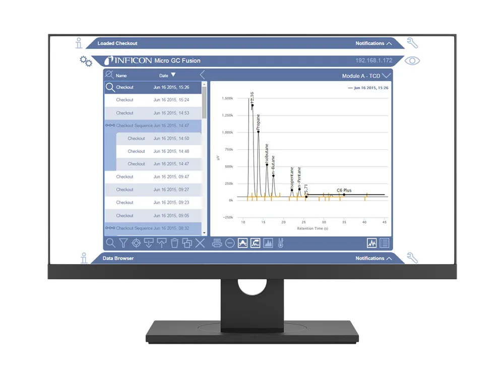 气相色谱仪Micro GC Fusion&reg; 用户界面